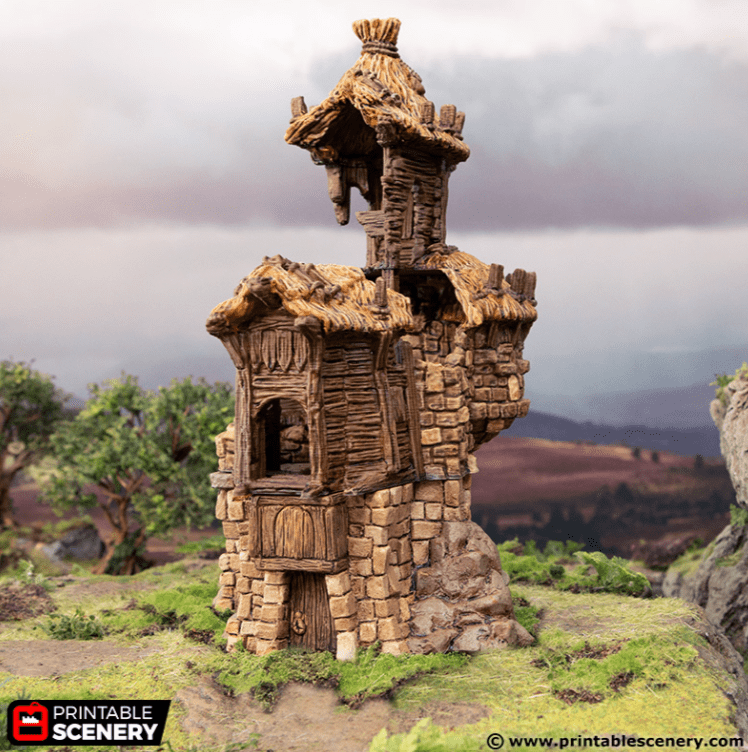 Tabletop Terrain Ruins Ruined Barracks - Hagglethorn Hollow - Fantasy Ruins