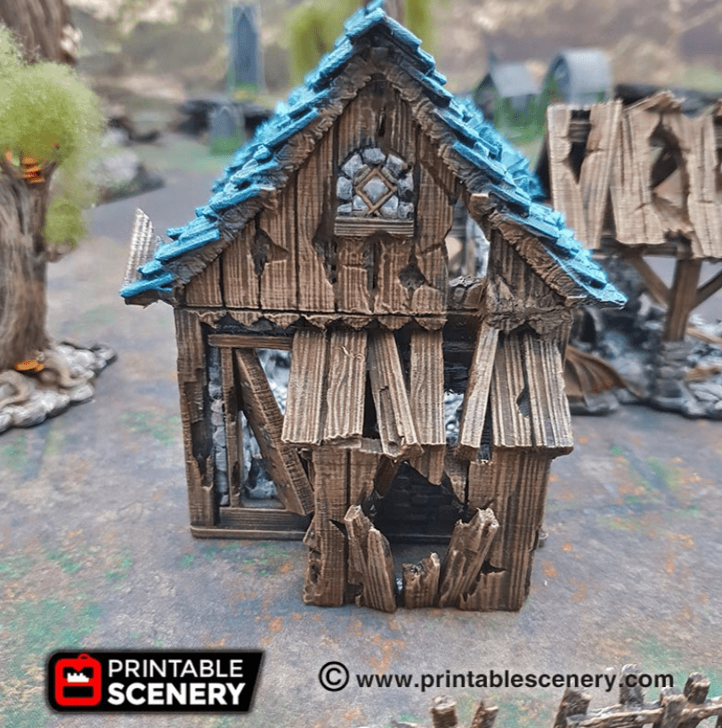 Tabletop Terrain Ruins Ruined Blacksmith - Fantasy Ruins