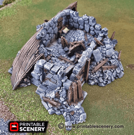 Tabletop Terrain Ruins Ruined Boathouse - Fantasy Ruins