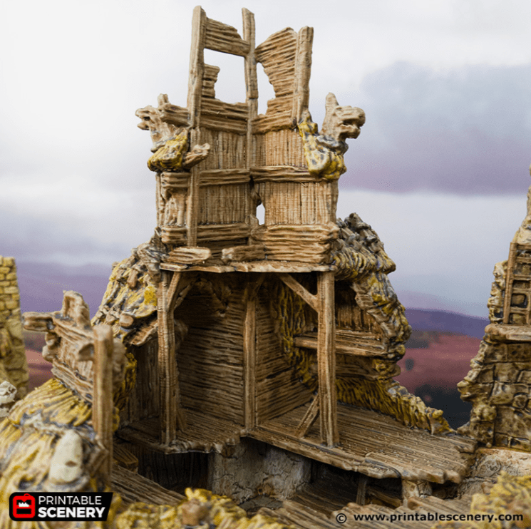 Tabletop Terrain Ruins Ruined Chieftains Hall - Hagglethorn Hollow - Fantasy Ruins
