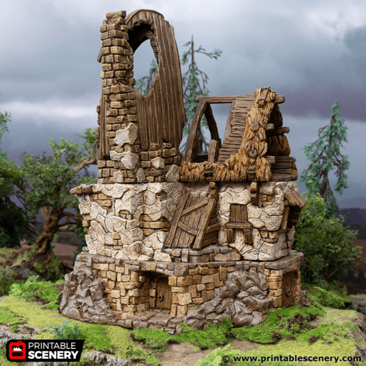 Tabletop Terrain Ruins Ruined Fisherman's Hut - Hagglethorn Hollow - Fantasy Ruins