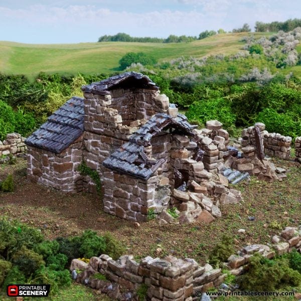 Tabletop Terrain Ruins Ruined French Mausoleum - Country & King - Fantasy Historical Ruins