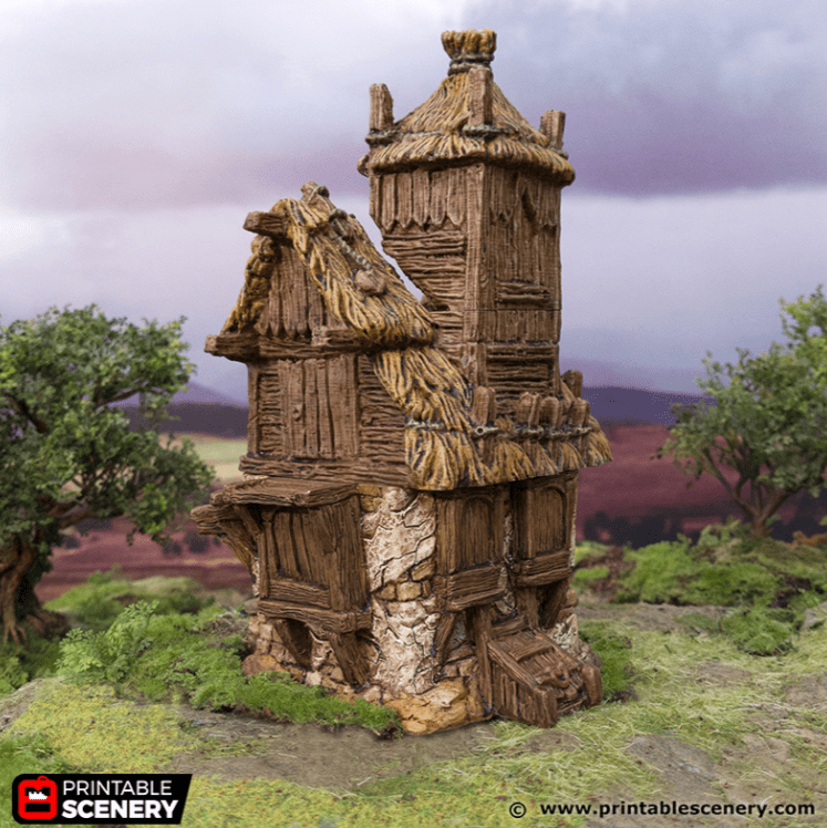 Tabletop Terrain Ruins Ruined Homestead - Hagglethorn Hollow - Fantasy Ruins