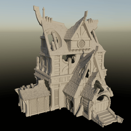 Tabletop Terrain Ruins Ruined House 2 - City of Spiritdale - Fantasy Ruins