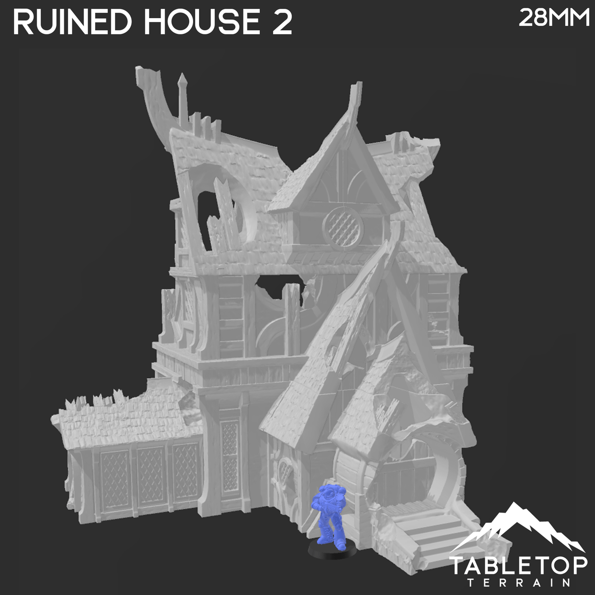 Tabletop Terrain Ruins Ruined House 2 - City of Spiritdale - Fantasy Ruins