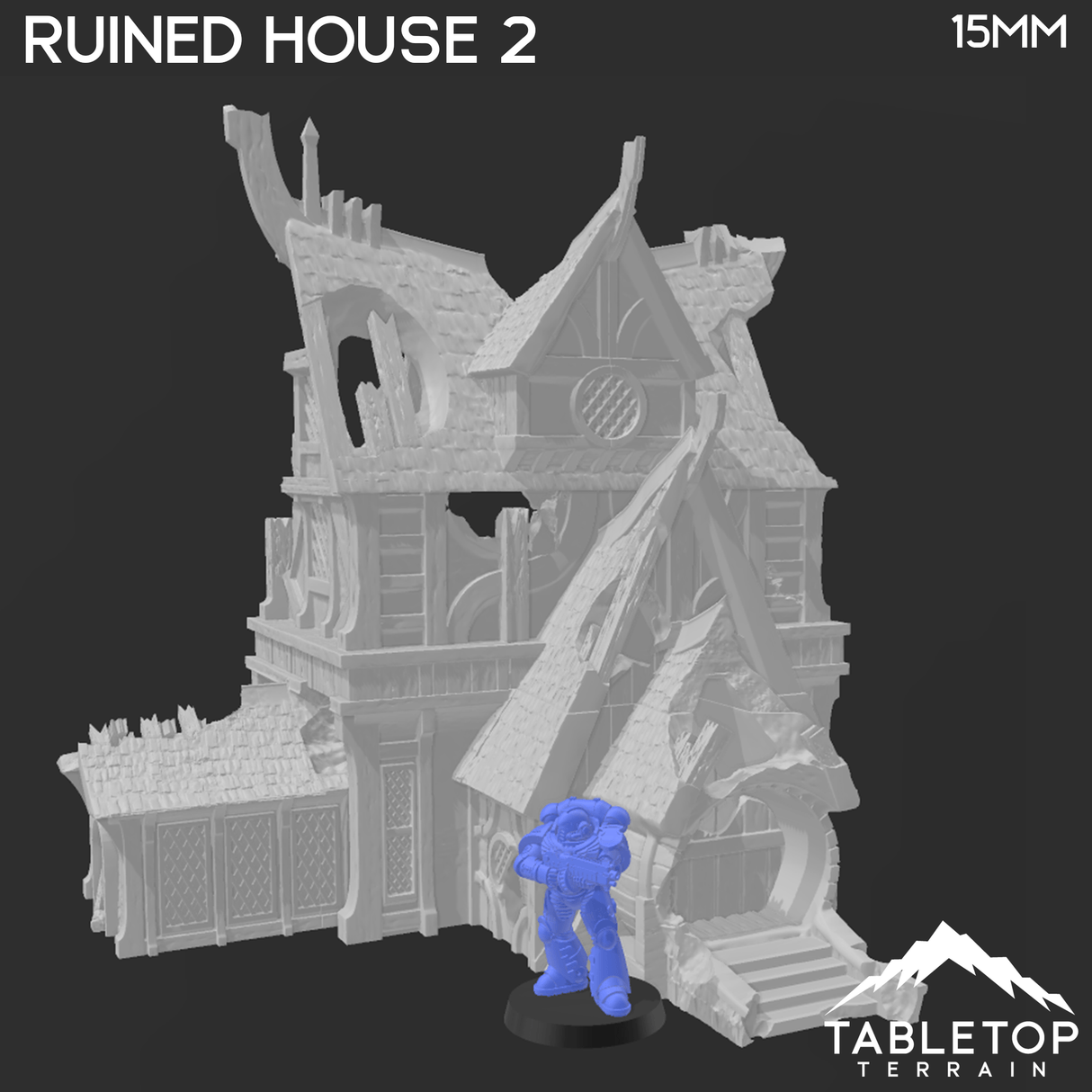 Tabletop Terrain Ruins Ruined House 2 - City of Spiritdale - Fantasy Ruins