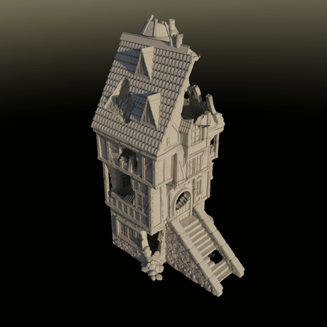 Tabletop Terrain Ruins Ruined House - City of Spiritdale - Fantasy Ruins