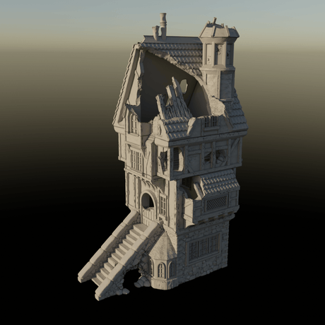 Tabletop Terrain Ruins Ruined House - City of Spiritdale - Fantasy Ruins