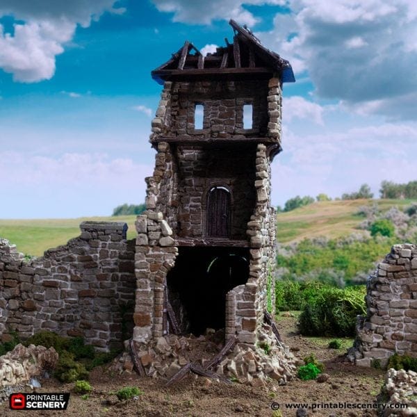 Tabletop Terrain Ruins Ruined King's Gate - Country & King - Fantasy Historical Ruins