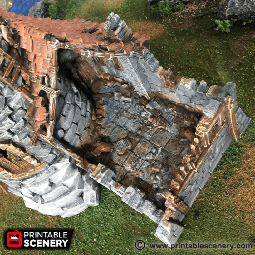 Tabletop Terrain Ruins Ruined Lighthouse - Fantasy Ruins