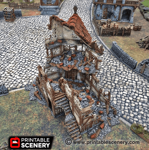 Tabletop Terrain Ruins Ruined Merchants & Markets - Fantasy Ruins