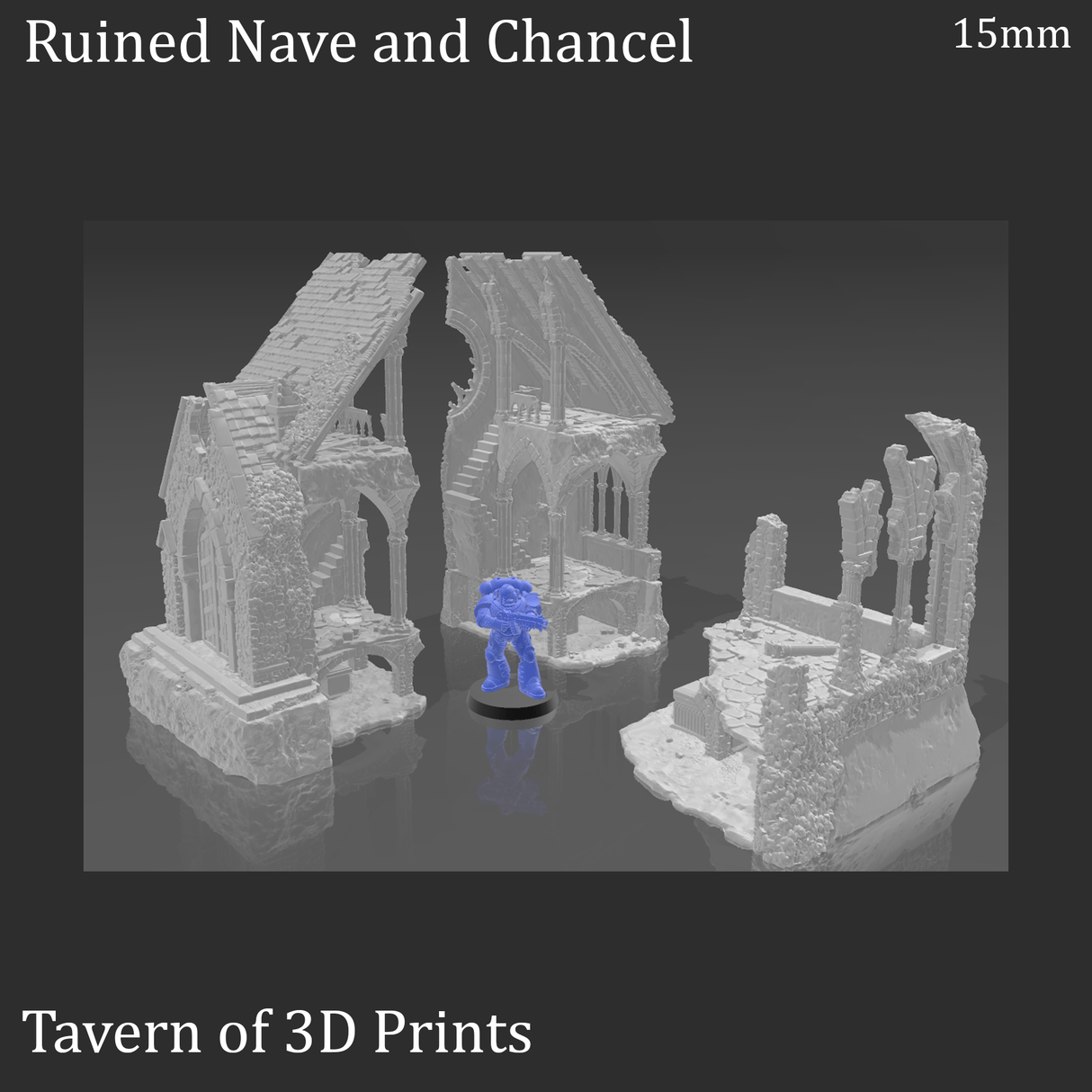 Tabletop Terrain Ruins Ruined Nave and Chancel - Fantasy Ruins