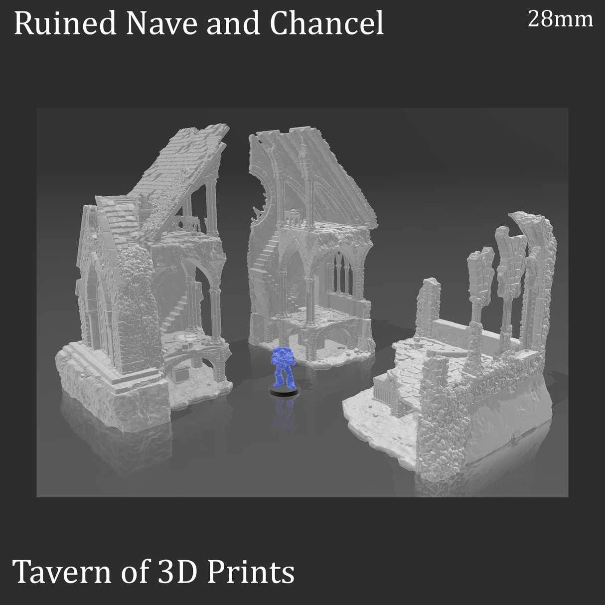 Tabletop Terrain Ruins Ruined Nave and Chancel - Fantasy Ruins