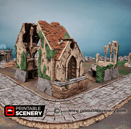 Tabletop Terrain Ruins Ruined Nave and Chancel - Fantasy Ruins