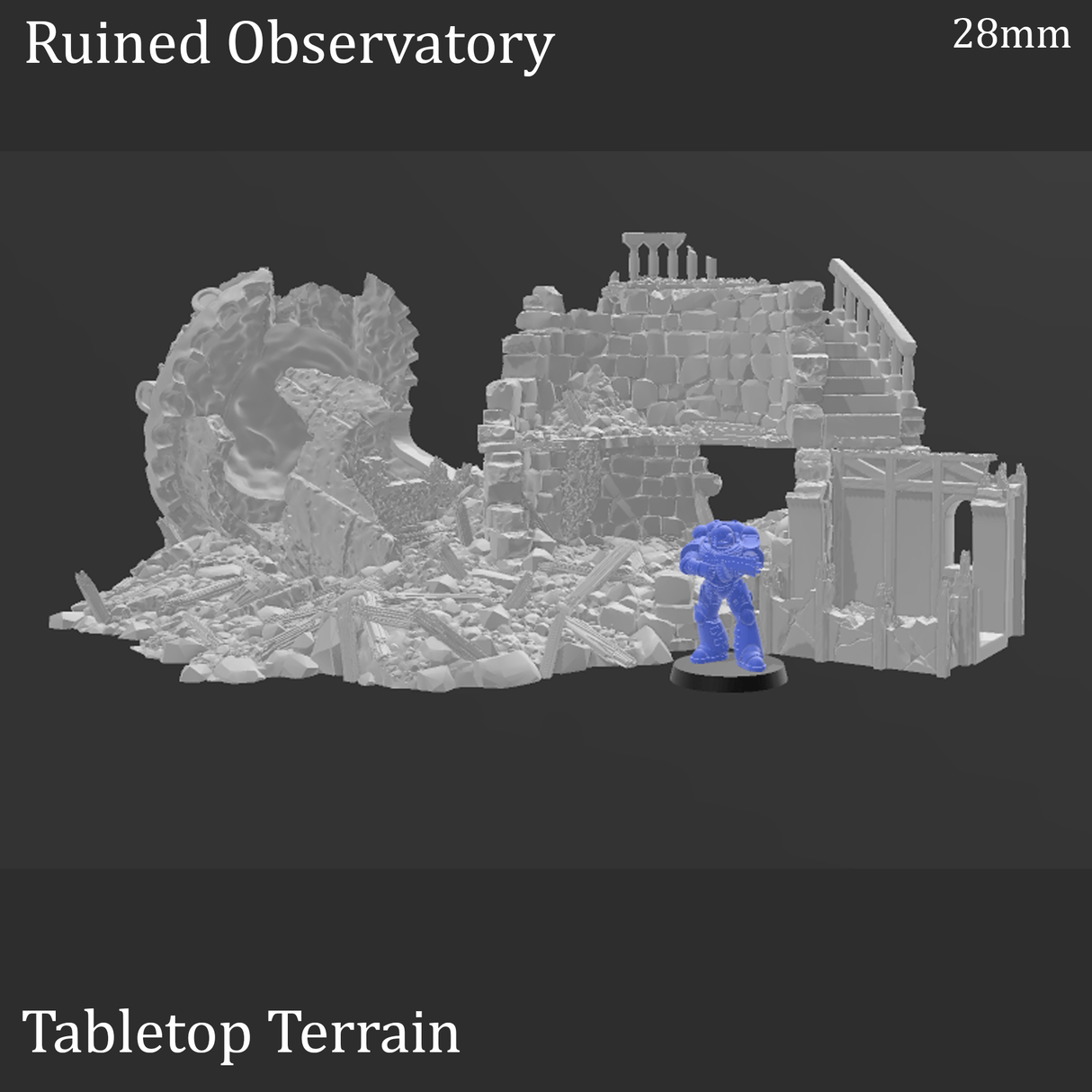 Tabletop Terrain Ruins Ruined Observatory - Fantasy Ruins