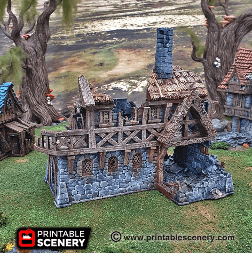 Tabletop Terrain Ruins Ruined Port Merchant - Fantasy Ruins