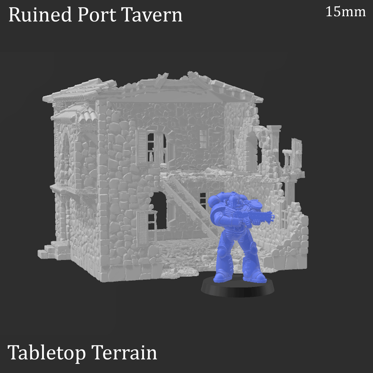 Tabletop Terrain Ruins Ruined Port Tavern - Fantasy Ruins