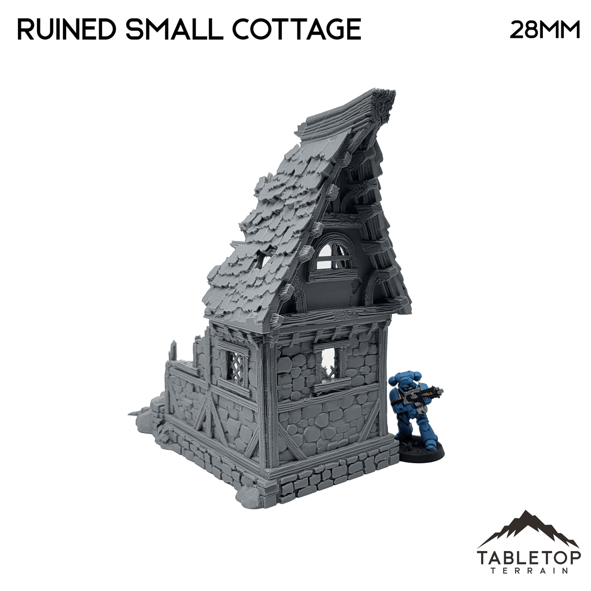 Tabletop Terrain Ruins Ruined Small Cottage - Fantasy Ruins