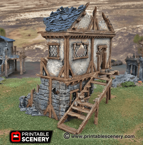 Tabletop Terrain Ruins Ruined Townhouse - Fantasy Ruins