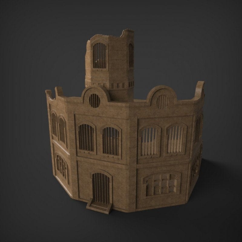 Tabletop Terrain Ruins Stalingrad Ruins A - WWII Building