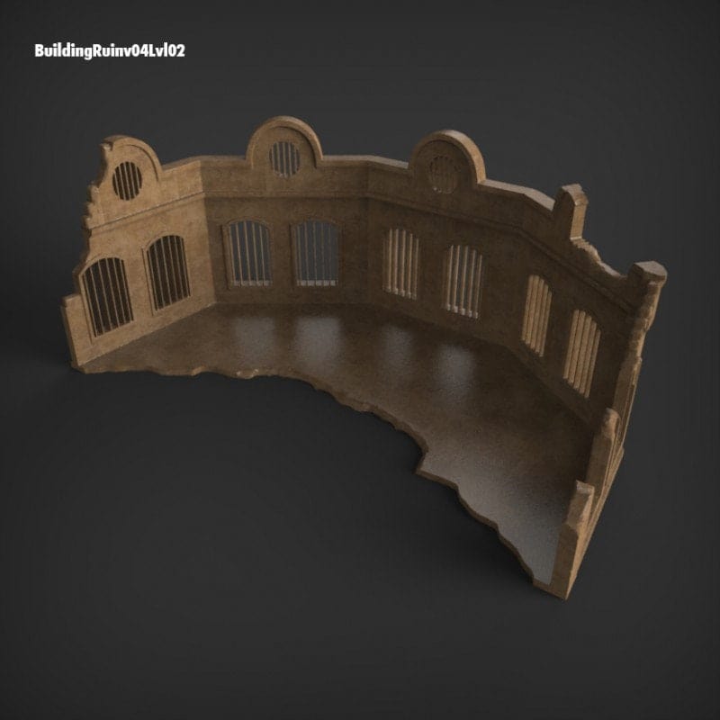 Tabletop Terrain Ruins Stalingrad Ruins A - WWII Building
