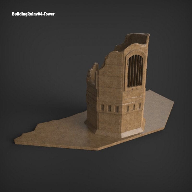 Tabletop Terrain Ruins Stalingrad Ruins A - WWII Building