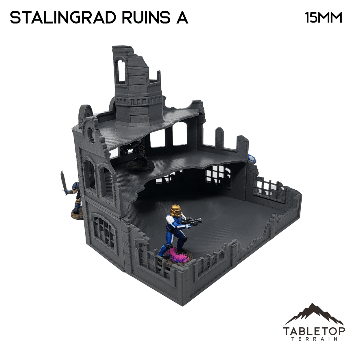 Tabletop Terrain Ruins Stalingrad Ruins A - WWII Building