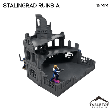 Tabletop Terrain Ruins Stalingrad Ruins A - WWII Building
