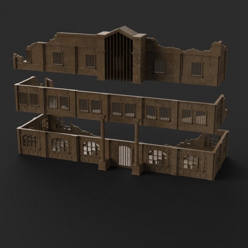 Tabletop Terrain Ruins Stalingrad Ruins B - WWII Building
