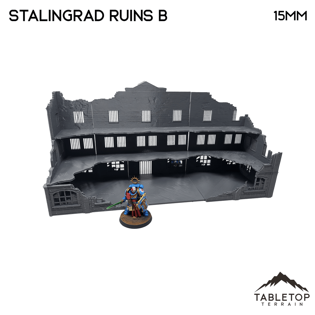 Tabletop Terrain Ruins Stalingrad Ruins B - WWII Building