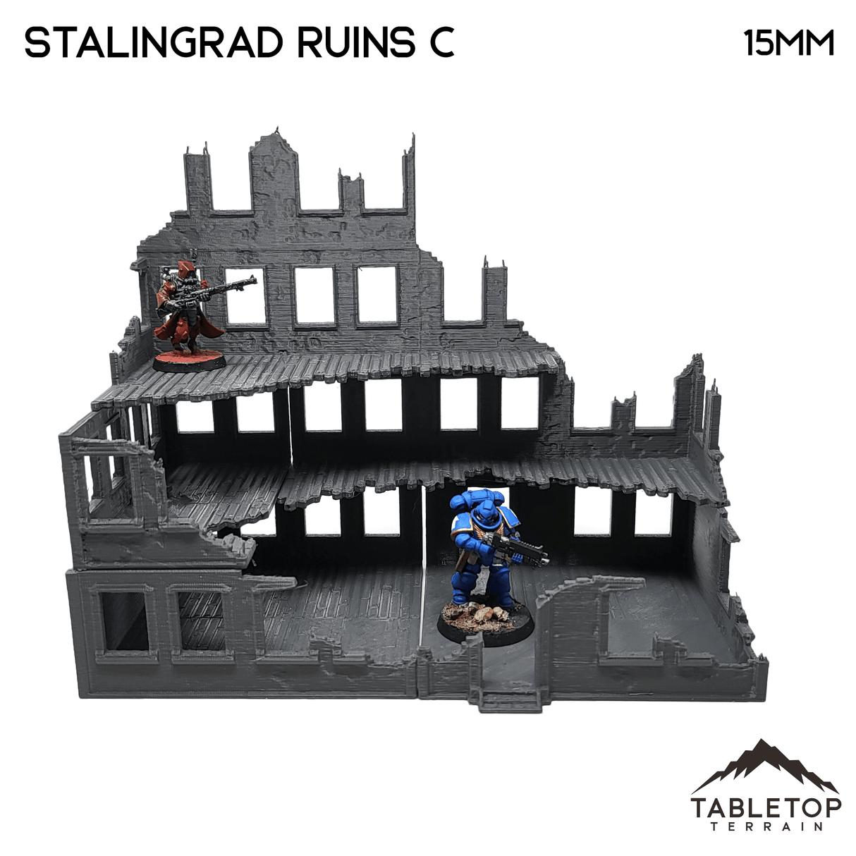 Tabletop Terrain Ruins Stalingrad Ruins C - WWII Building
