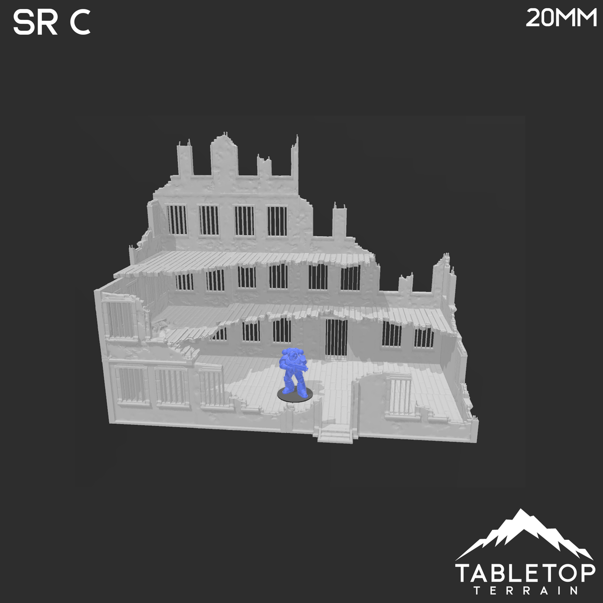 Tabletop Terrain Ruins Stalingrad Ruins C - WWII Building