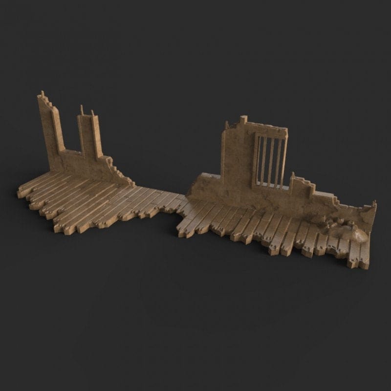 Tabletop Terrain Ruins Stalingrad Ruins - WWII Building