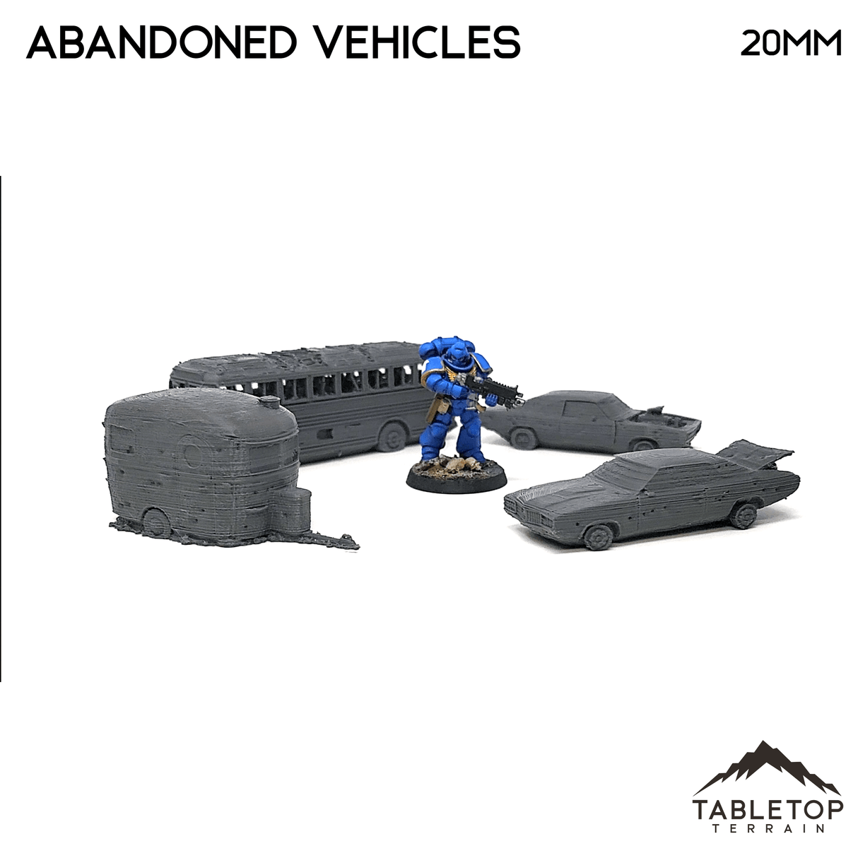 Tabletop Terrain Scatter Terrain Abandoned Vehicles - Apocalyptic Scatter Terrain