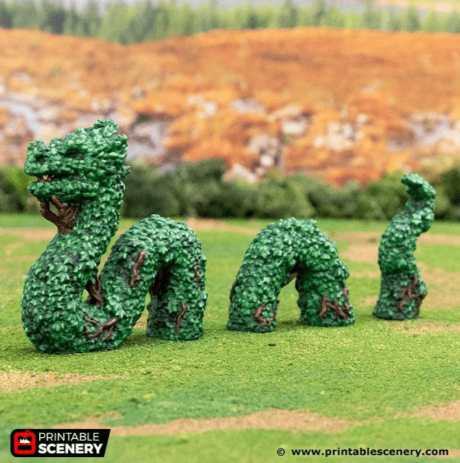 Tabletop Terrain Scatter Terrain Dragon Hedgerows - Rise of the Halflings - Scatter Terrain