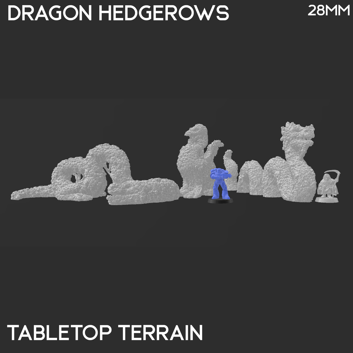 Tabletop Terrain Scatter Terrain Dragon Hedgerows - Rise of the Halflings - Scatter Terrain