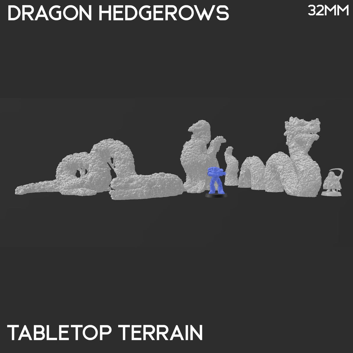 Tabletop Terrain Scatter Terrain Dragon Hedgerows - Rise of the Halflings - Scatter Terrain