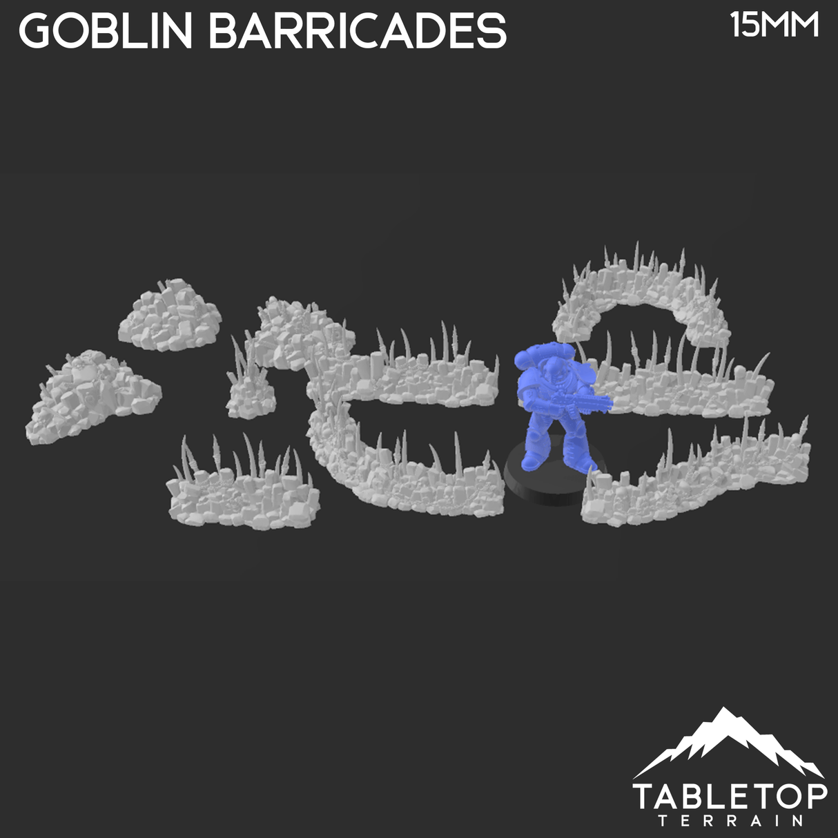 Tabletop Terrain Scatter Terrain Goblin Barricades and Rubble - Fantasy Scatter Terrain