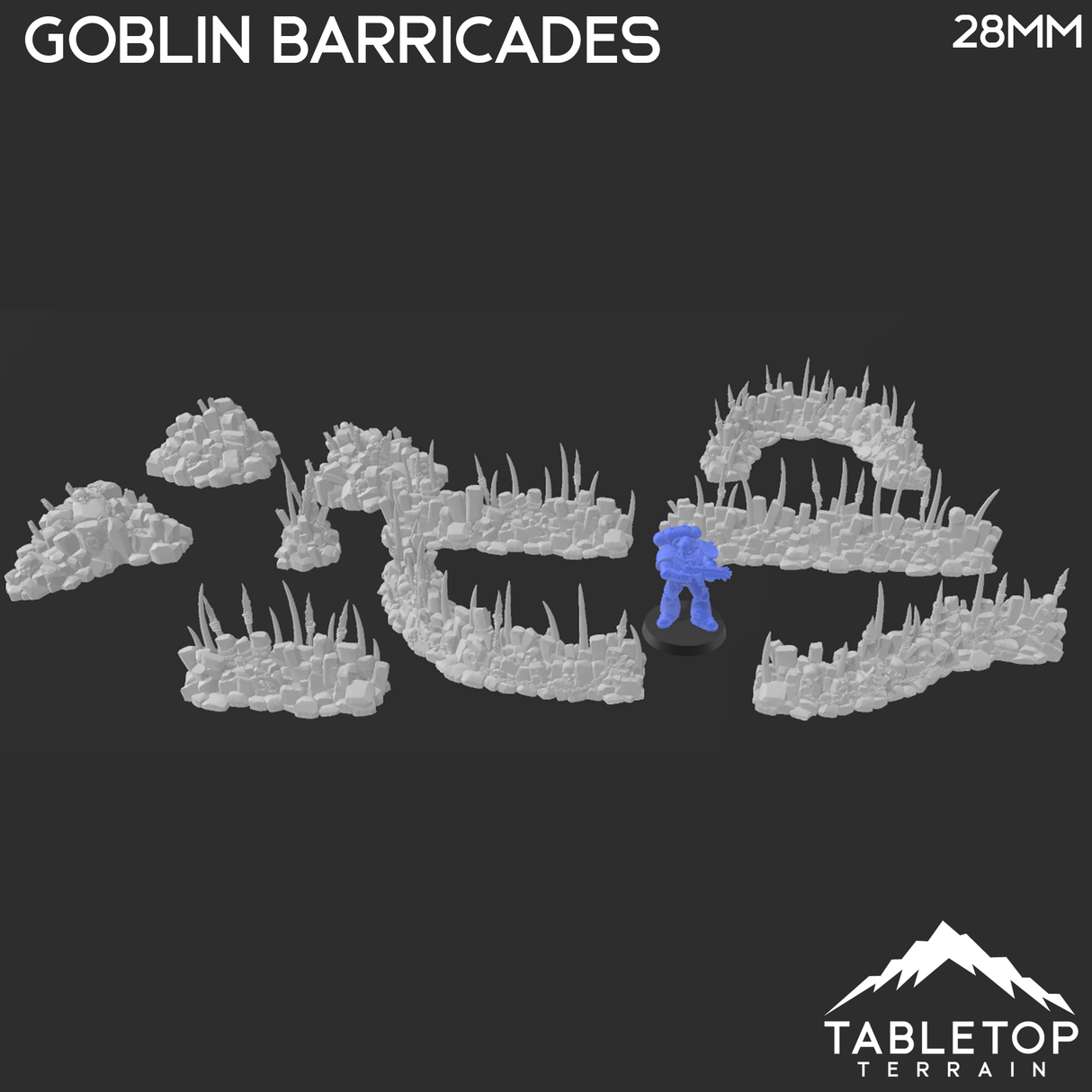 Tabletop Terrain Scatter Terrain Goblin Barricades and Rubble - Fantasy Scatter Terrain