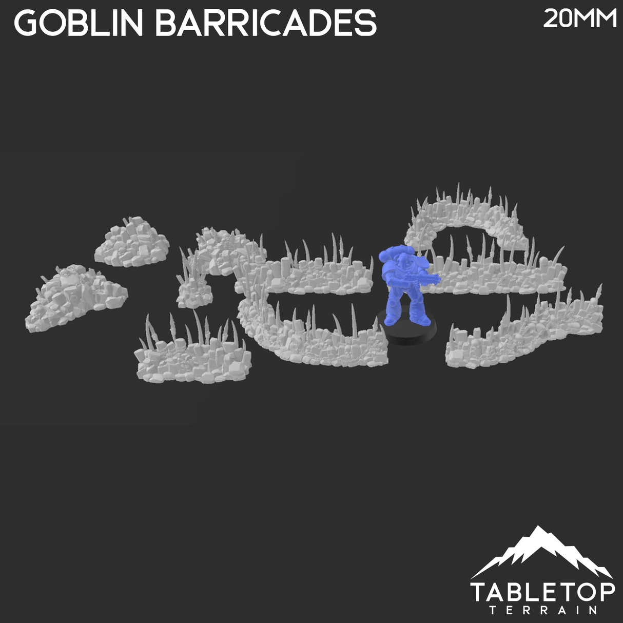 Tabletop Terrain Scatter Terrain Goblin Barricades and Rubble - Fantasy Scatter Terrain
