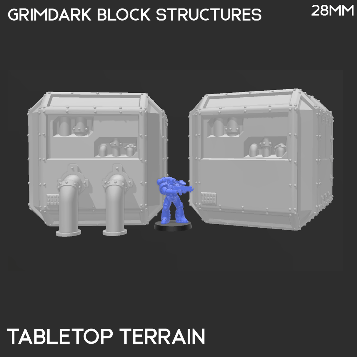Tabletop Terrain Scatter Terrain Grimdark Block Structures