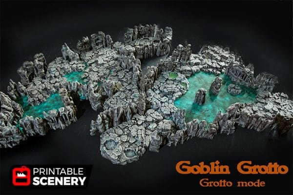 Tabletop Terrain Scatter Terrain Grotto Floors / Crystal / Shroom - Fantasy Scatter Terrain