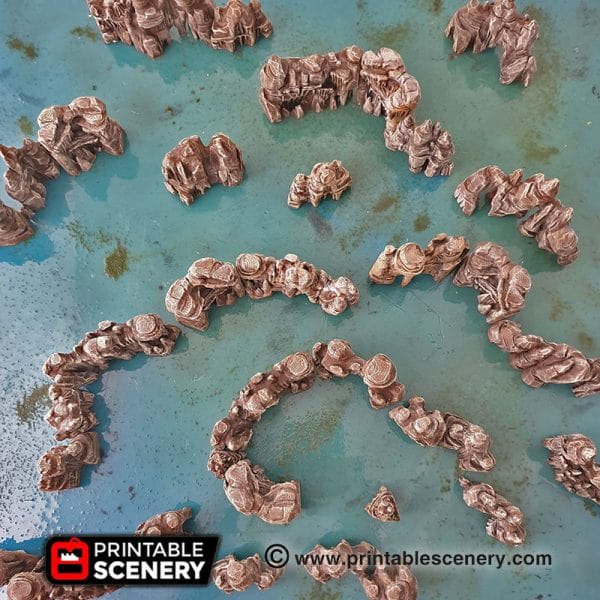 Tabletop Terrain Scatter Terrain Grotto Walls / Crystal / Shroom - Fantasy Scatter Terrain