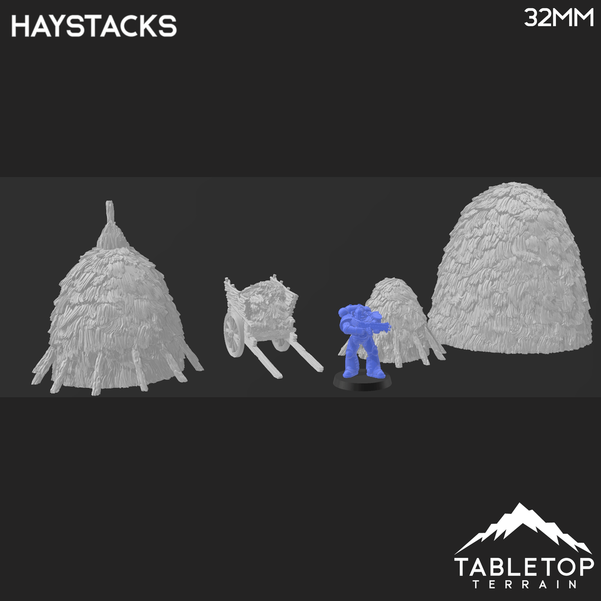 Tabletop Terrain Scatter Terrain Haystacks - Country & King - Fantasy Historical Scatter Terrain