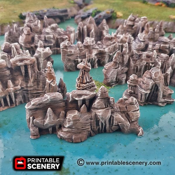 Tabletop Terrain Scatter Terrain Low Grotto Walls - Fantasy Scatter Terrain