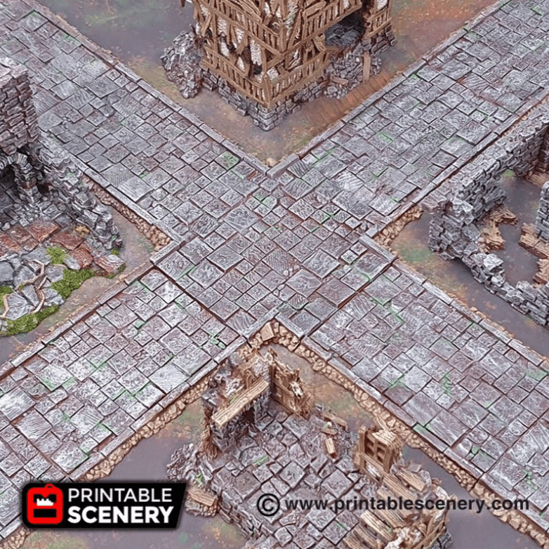Tabletop Terrain Scatter Terrain Roads of Ruins - Fantasy Scatter Terrain