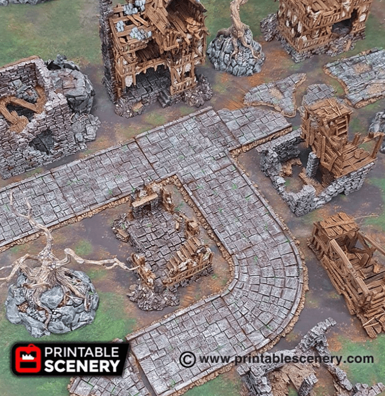 Tabletop Terrain Scatter Terrain Roads of Ruins - Fantasy Scatter Terrain