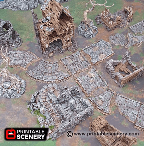 Tabletop Terrain Scatter Terrain Roads of Ruins - Fantasy Scatter Terrain