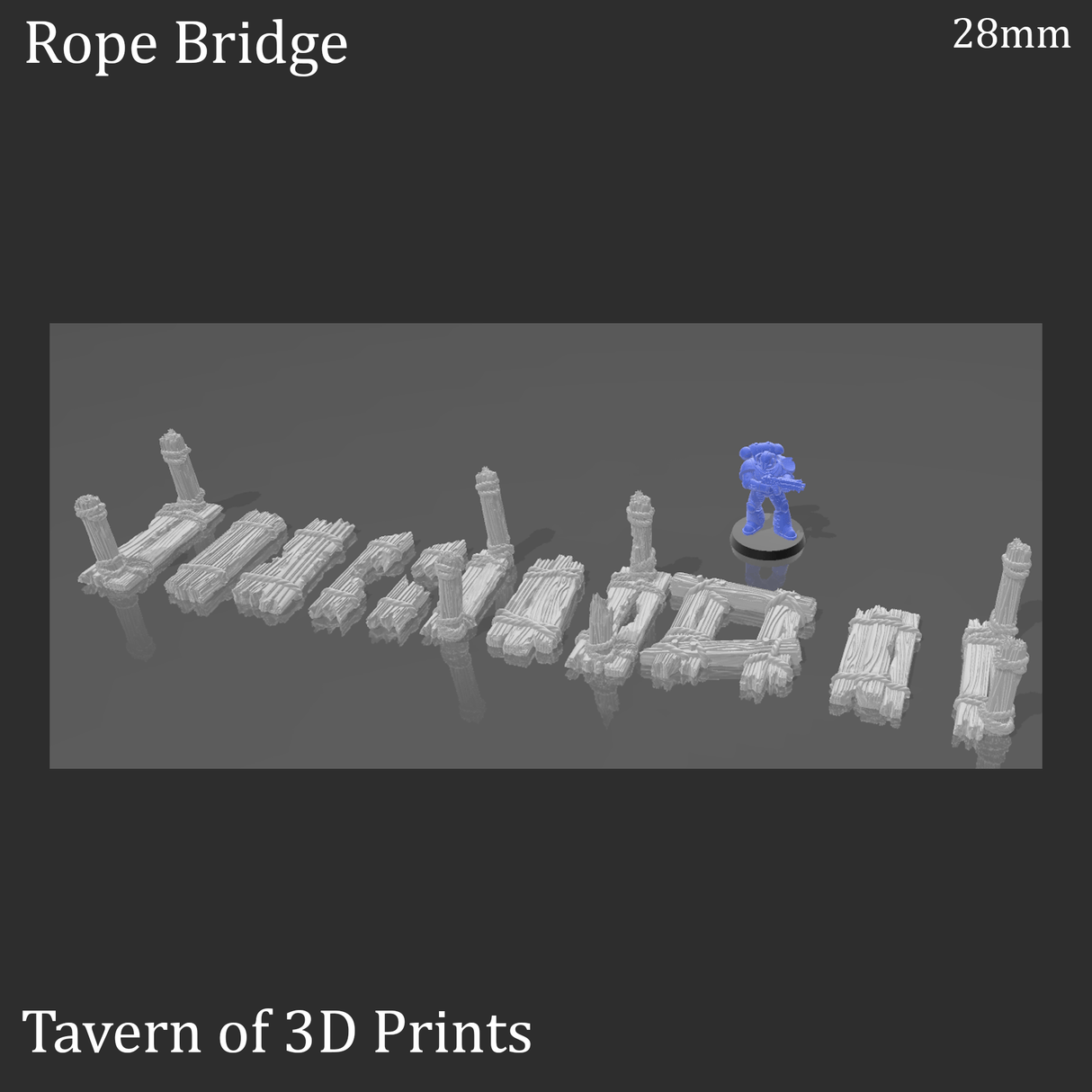 Tabletop Terrain Scatter Terrain Rope Bridge - Fantasy