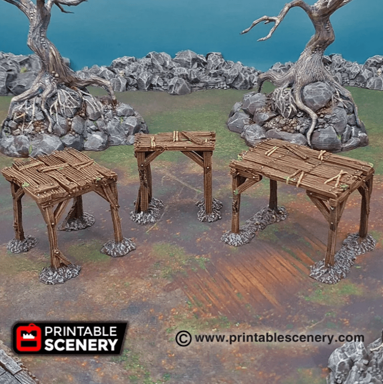 Tabletop Terrain Scatter Terrain Scaffolding and Support Columns - Scatter Terrain
